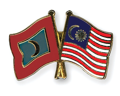 Fahnen Pins Malediven Malaysia