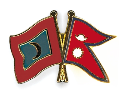 Fahnen Pins Malediven Nepal