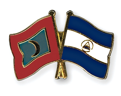 Fahnen Pins Malediven Nicaragua