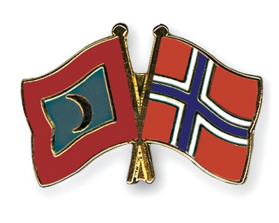 Fahnen Pins Malediven Norwegen