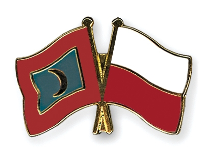 Fahnen Pins Malediven Polen