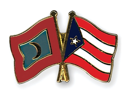 Fahnen Pins Malediven Puerto-Rico