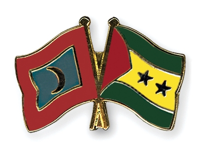 Fahnen Pins Malediven Sao-Tome-und-Principe