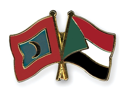 Fahnen Pins Malediven Sudan