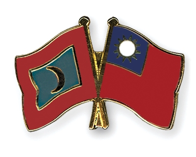 Fahnen Pins Malediven Taiwan