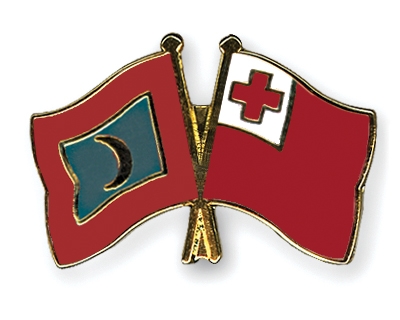 Fahnen Pins Malediven Tonga