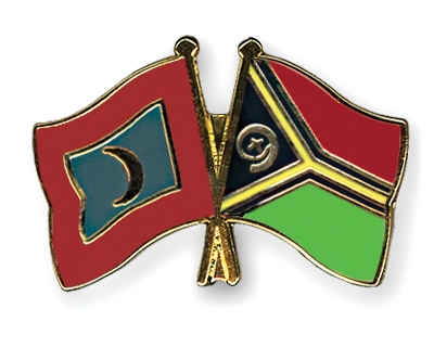 Fahnen Pins Malediven Vanuatu