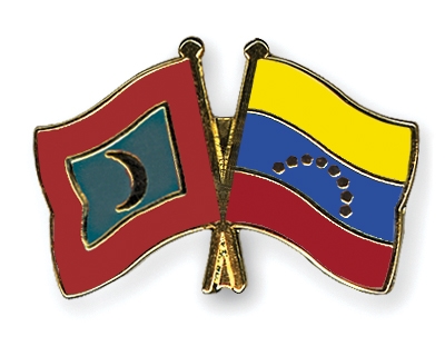 Fahnen Pins Malediven Venezuela