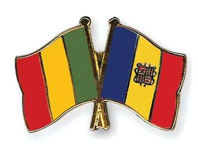 Fahnen Pins Mali Andorra