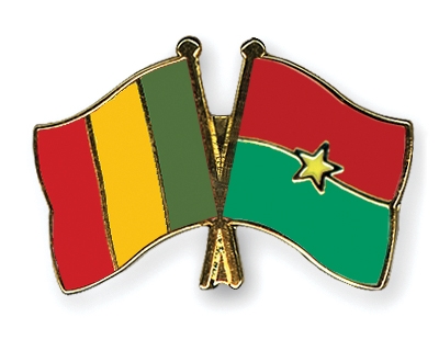 Fahnen Pins Mali Burkina-Faso