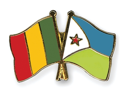 Fahnen Pins Mali Dschibuti