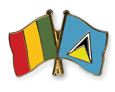 Fahnen Pins Mali St-Lucia