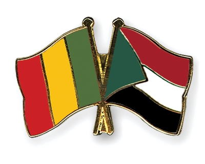 Fahnen Pins Mali Sudan