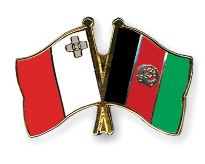 Fahnen Pins Malta Afghanistan