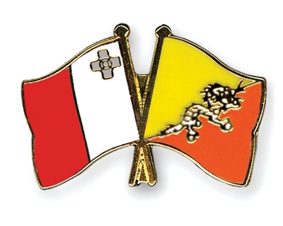 Fahnen Pins Malta Bhutan