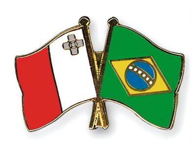 Fahnen Pins Malta Brasilien