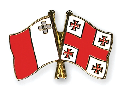 Fahnen Pins Malta Georgien