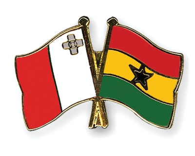 Fahnen Pins Malta Ghana