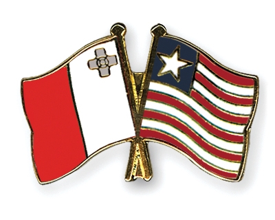 Fahnen Pins Malta Liberia