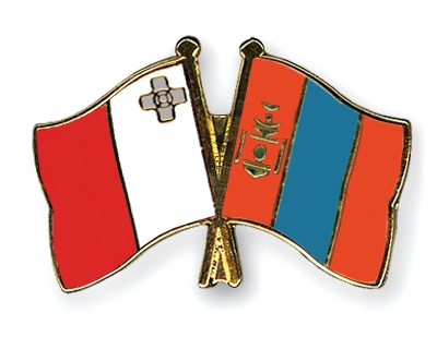 Fahnen Pins Malta Mongolei