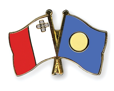 Fahnen Pins Malta Palau