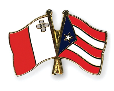 Fahnen Pins Malta Puerto-Rico