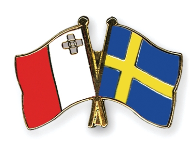 Fahnen Pins Malta Schweden