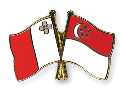 Fahnen Pins Malta Singapur