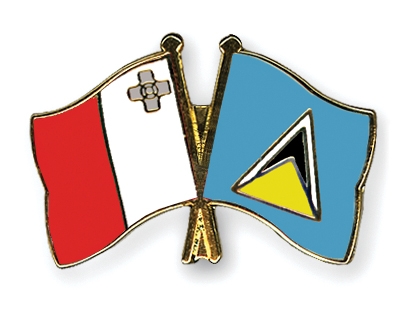 Fahnen Pins Malta St-Lucia