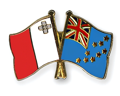 Fahnen Pins Malta Tuvalu