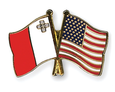 Fahnen Pins Malta USA