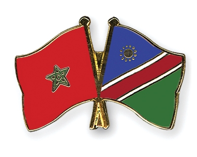 Fahnen Pins Marokko Namibia