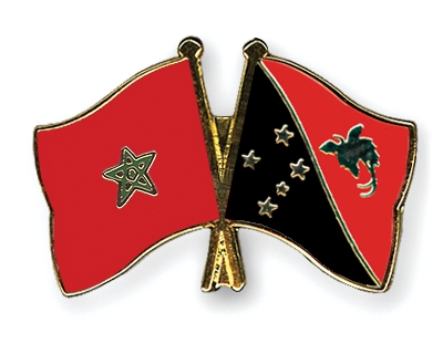 Fahnen Pins Marokko Papua-Neuguinea