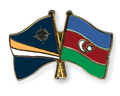 Fahnen Pins Marshallinseln Aserbaidschan