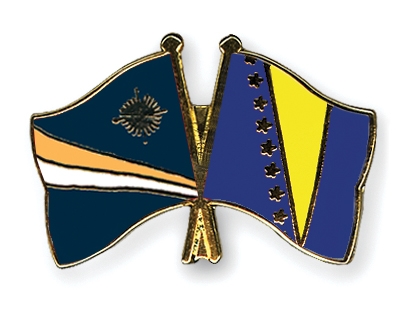 Fahnen Pins Marshallinseln Bosnien-und-Herzegowina