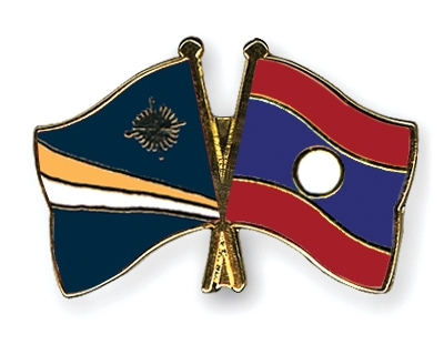 Fahnen Pins Marshallinseln Laos