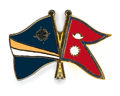 Fahnen Pins Marshallinseln Nepal