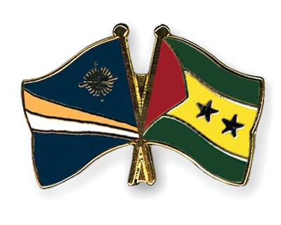 Fahnen Pins Marshallinseln Sao-Tome-und-Principe