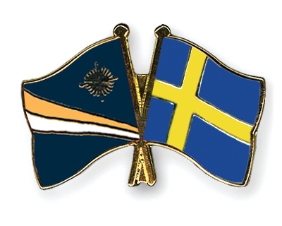 Fahnen Pins Marshallinseln Schweden