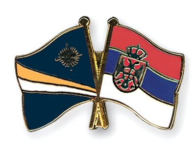Fahnen Pins Marshallinseln Serbien