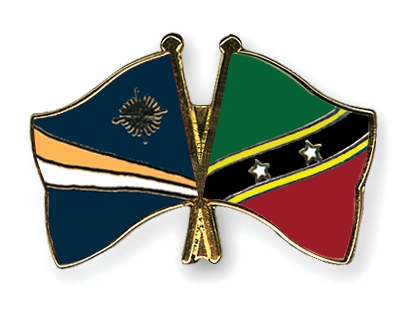 Fahnen Pins Marshallinseln St-Kitts-und-Nevis