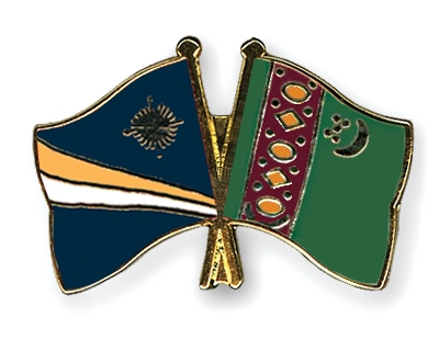 Fahnen Pins Marshallinseln Turkmenistan