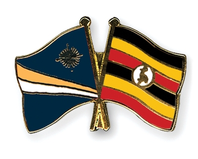 Fahnen Pins Marshallinseln Uganda