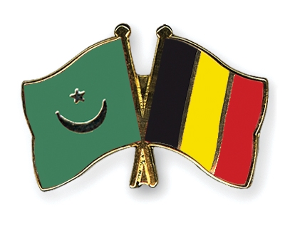 Fahnen Pins Mauretanien Belgien