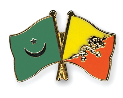 Fahnen Pins Mauretanien Bhutan