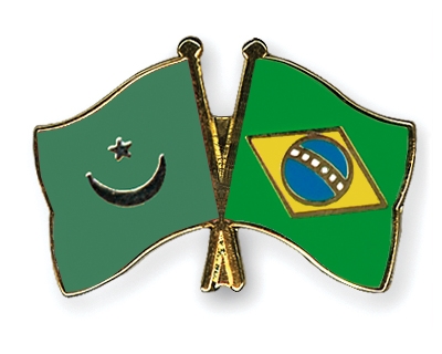 Fahnen Pins Mauretanien Brasilien