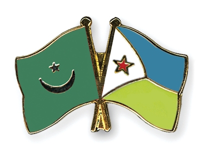 Fahnen Pins Mauretanien Dschibuti