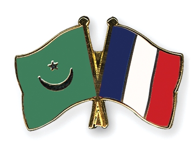 Fahnen Pins Mauretanien Frankreich