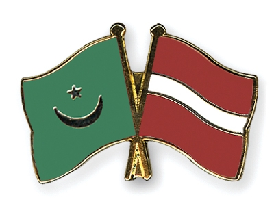 Fahnen Pins Mauretanien Lettland
