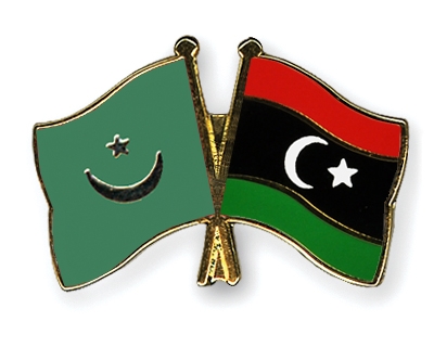 Fahnen Pins Mauretanien Libyen
